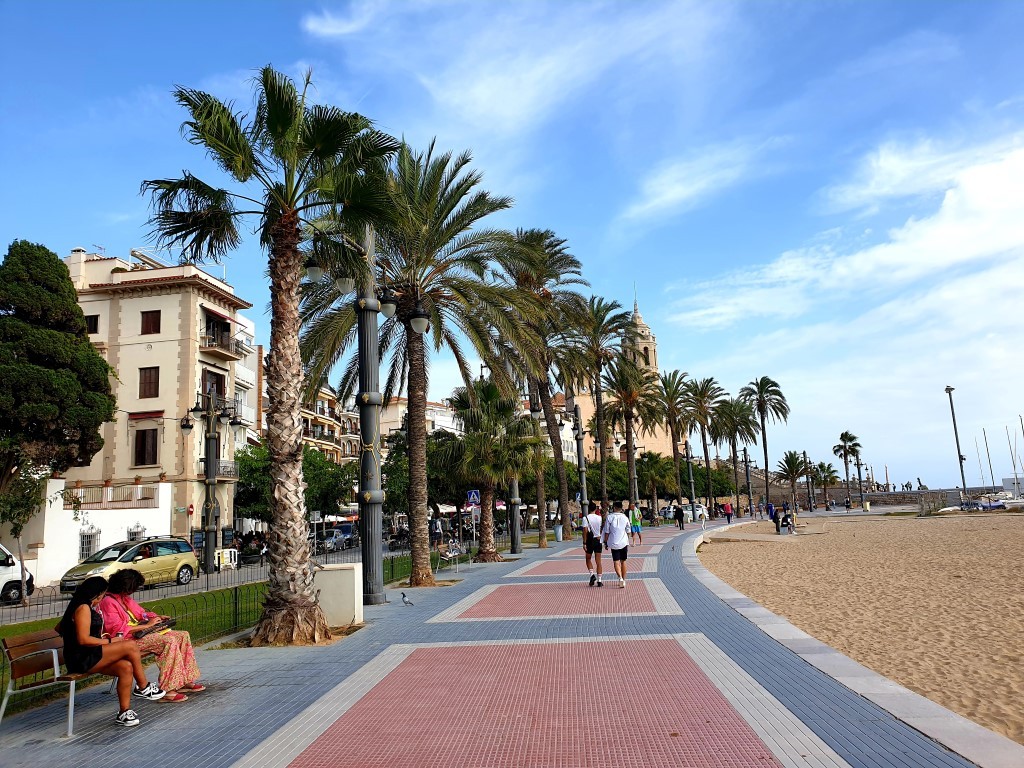 Passeig Marítim, Sitges, Spanyolország