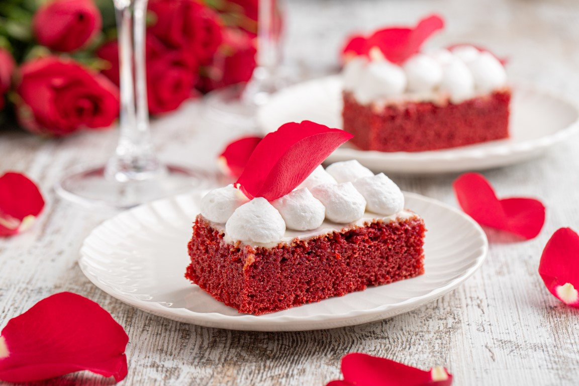 Red Velvet Valentin-napi desszert