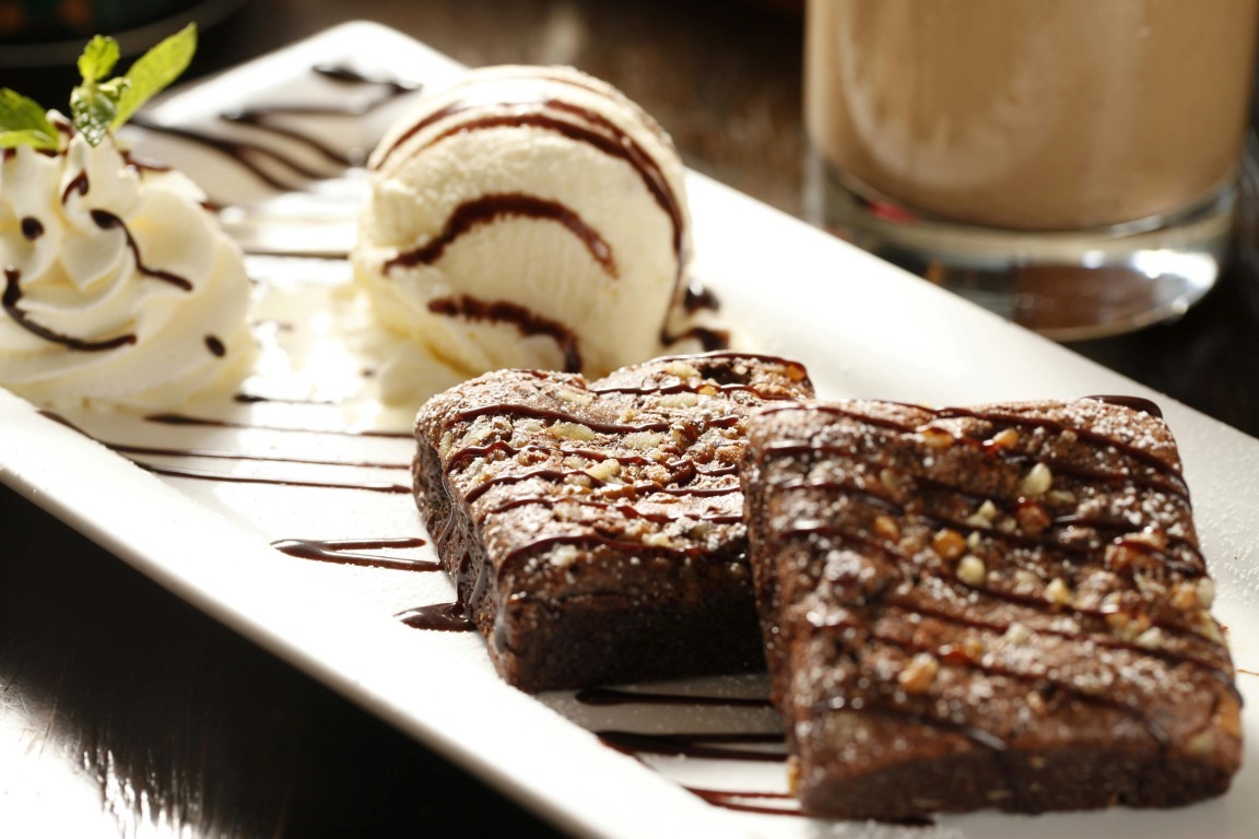 Brownie vanilia fagyival